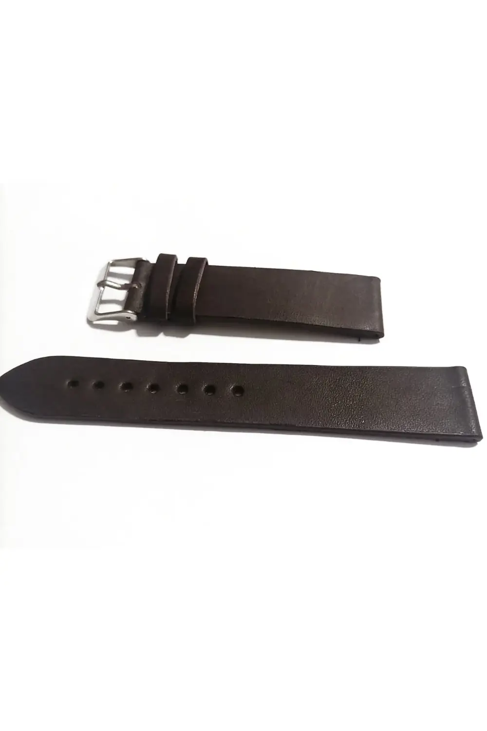 Fosil uyumlu hakiki Grizi  Deri saat kordonu 20 mm  koyu kahve rh