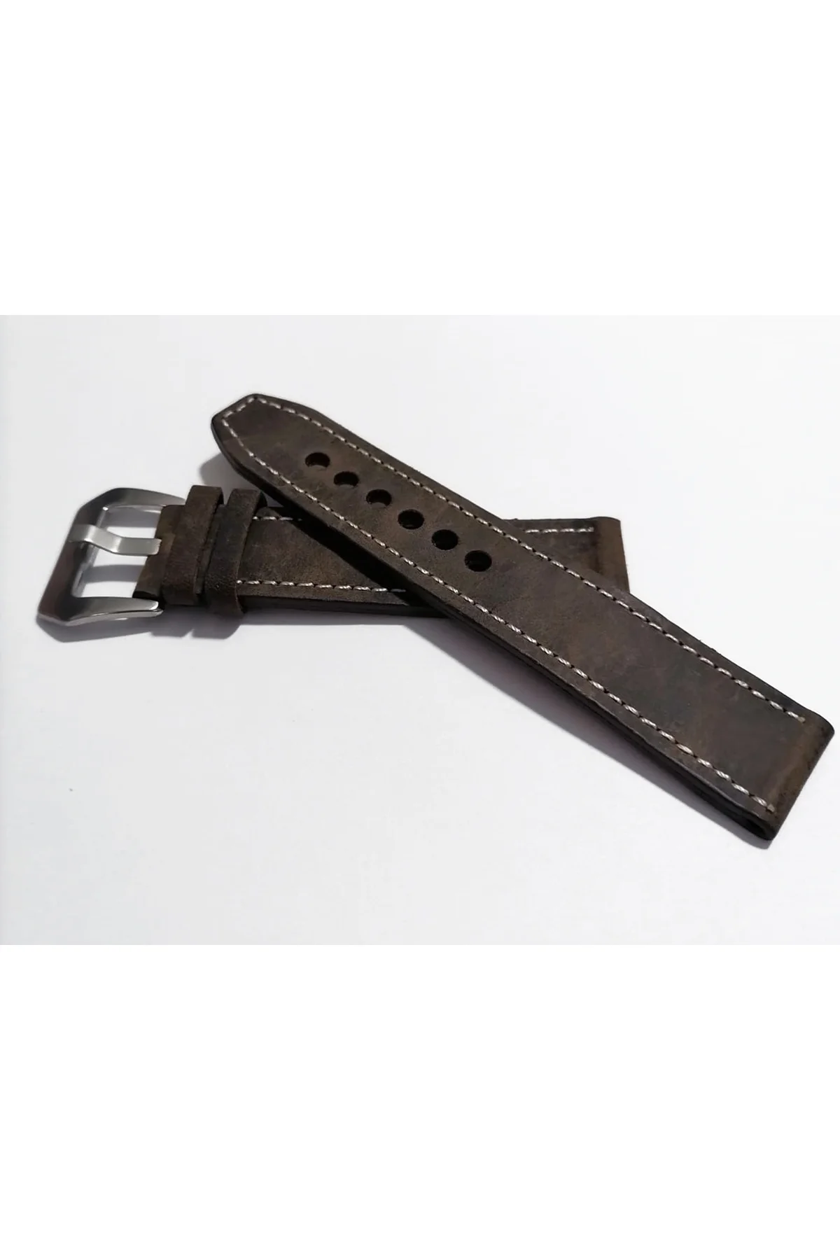 & Fosil Uyumlu &Her Saate Uyumlu greyzi Deri Saat Kordonu 24 mm (87) acı kahve & Fosil Uyumlu &Her Saate Uyumlu greyzi Deri Saat Kordonu 24 mm (87) acı kahve