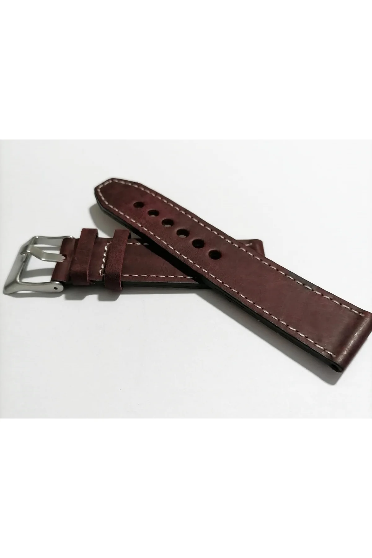 & Fosil Uyumlu &Her Saate Uyumlu greyzi Deri Saat Kordonu 24 mm (83) bordo & Fosil Uyumlu &Her Saate Uyumlu greyzi Deri Saat Kordonu 24 mm (83) bordo