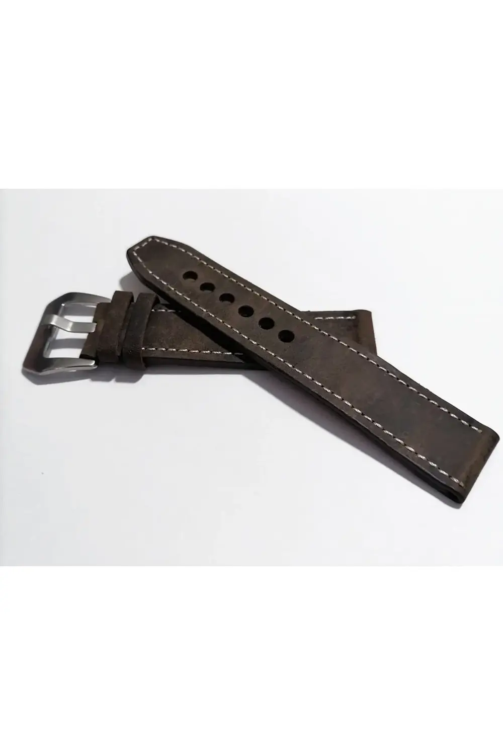 & Fosil  Uyumlu &Her Saate Uyumlu greyzi  Deri Saat Kordonu 24  m