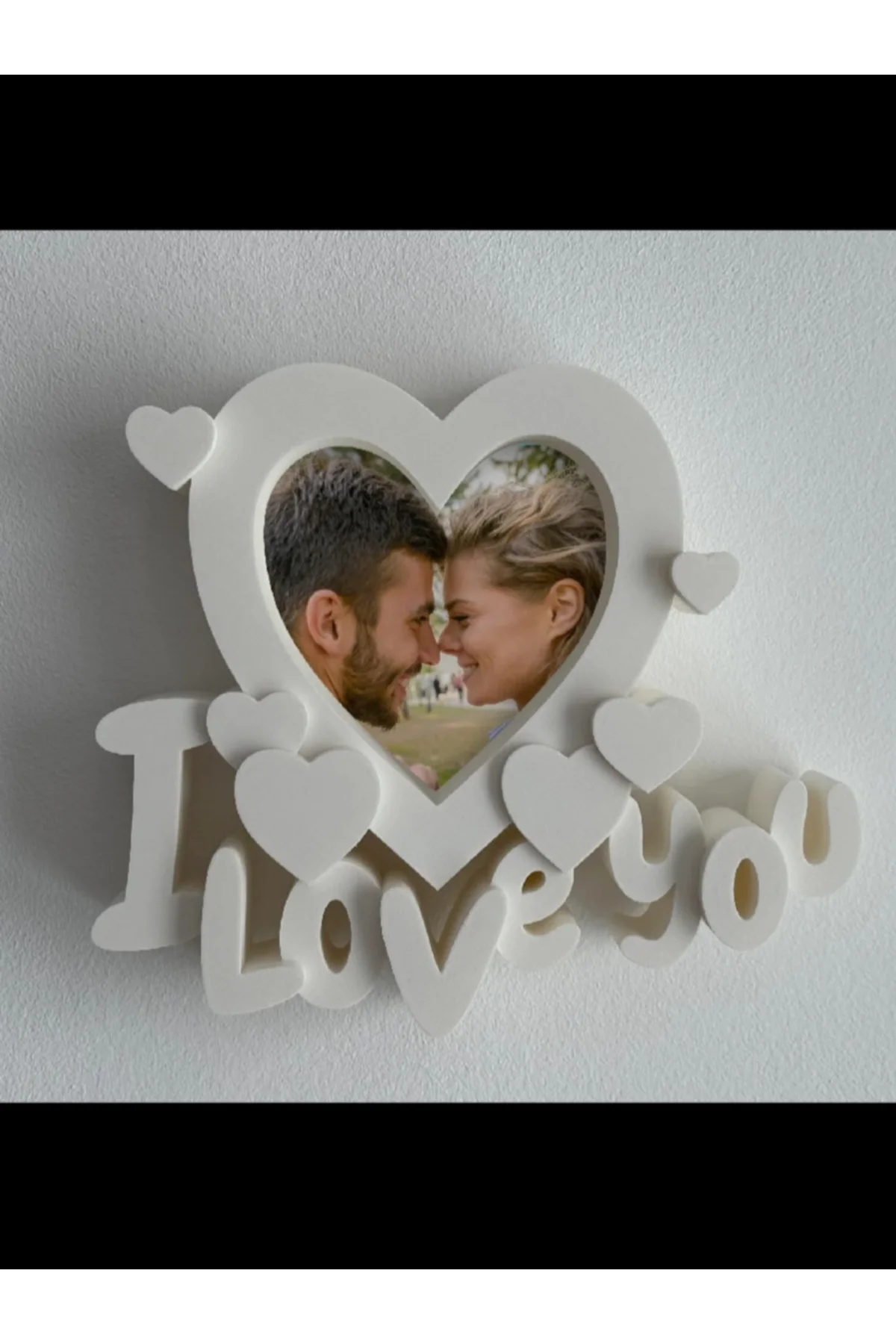 Fotoğraf çerçevesi kapli I love you