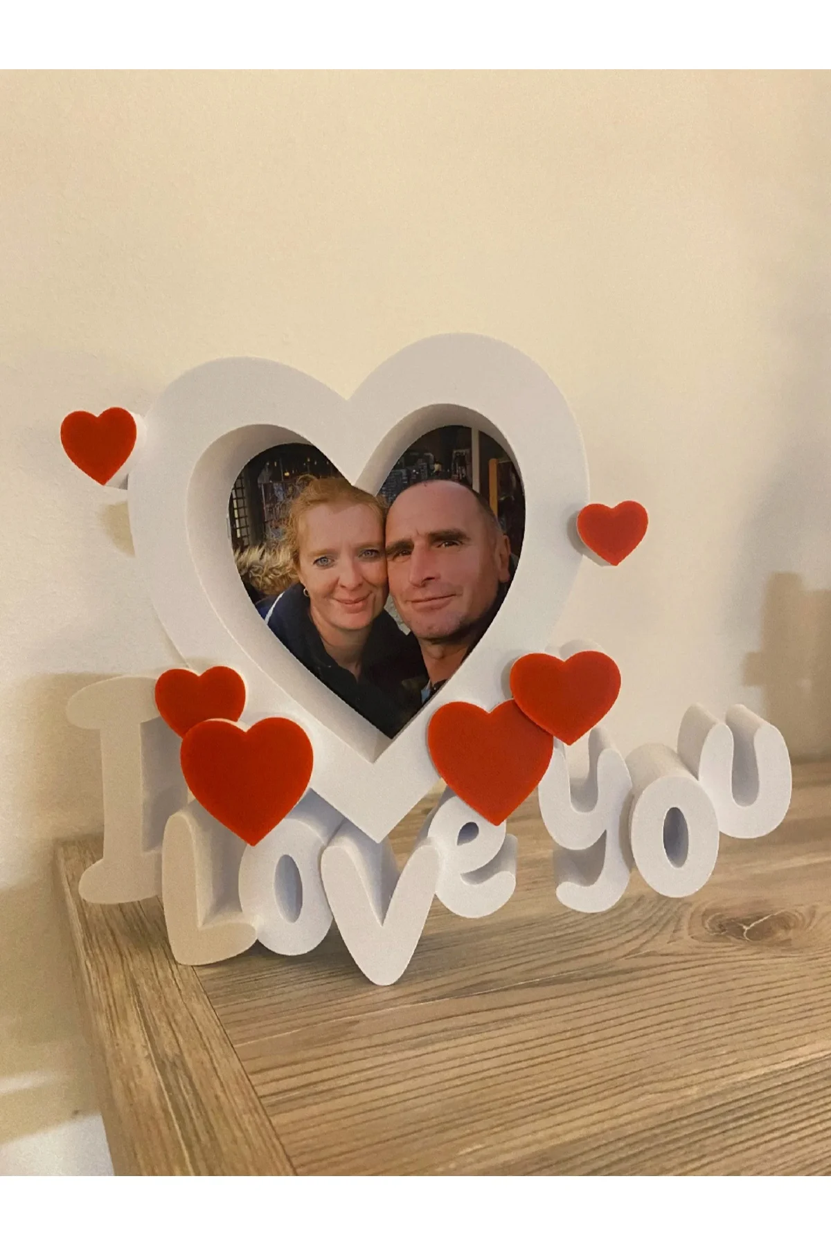 Fotoğraf çerçevesi kapli I love you
