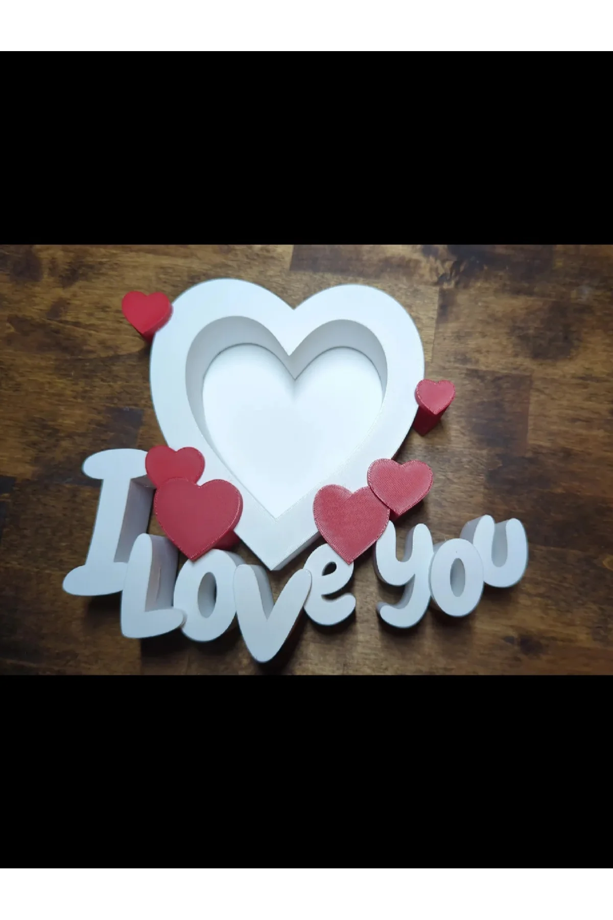 Fotoğraf çerçevesi kapli I love you