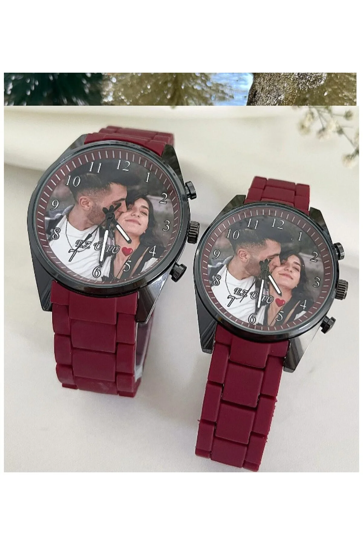 Fotoğraflı Kişiye Özel Bay Kol Saati Kişiye Özel Erkek + Kadın Ko