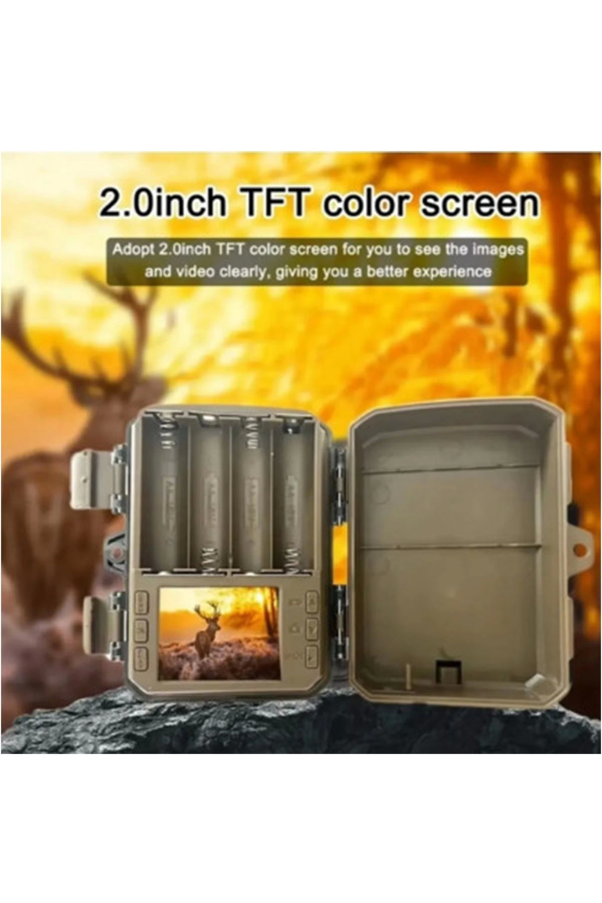 Fotokapan Kamera 16mp Full Hd 1080p Gece Görüşlü 2 Inç Lcd Ekran