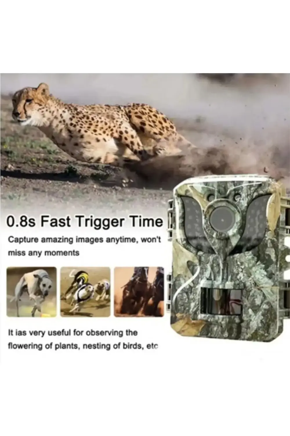 Fotokapan Kamera 16mp Full Hd 1080p Gece Görüşlü 2 Inç Lcd Ekran