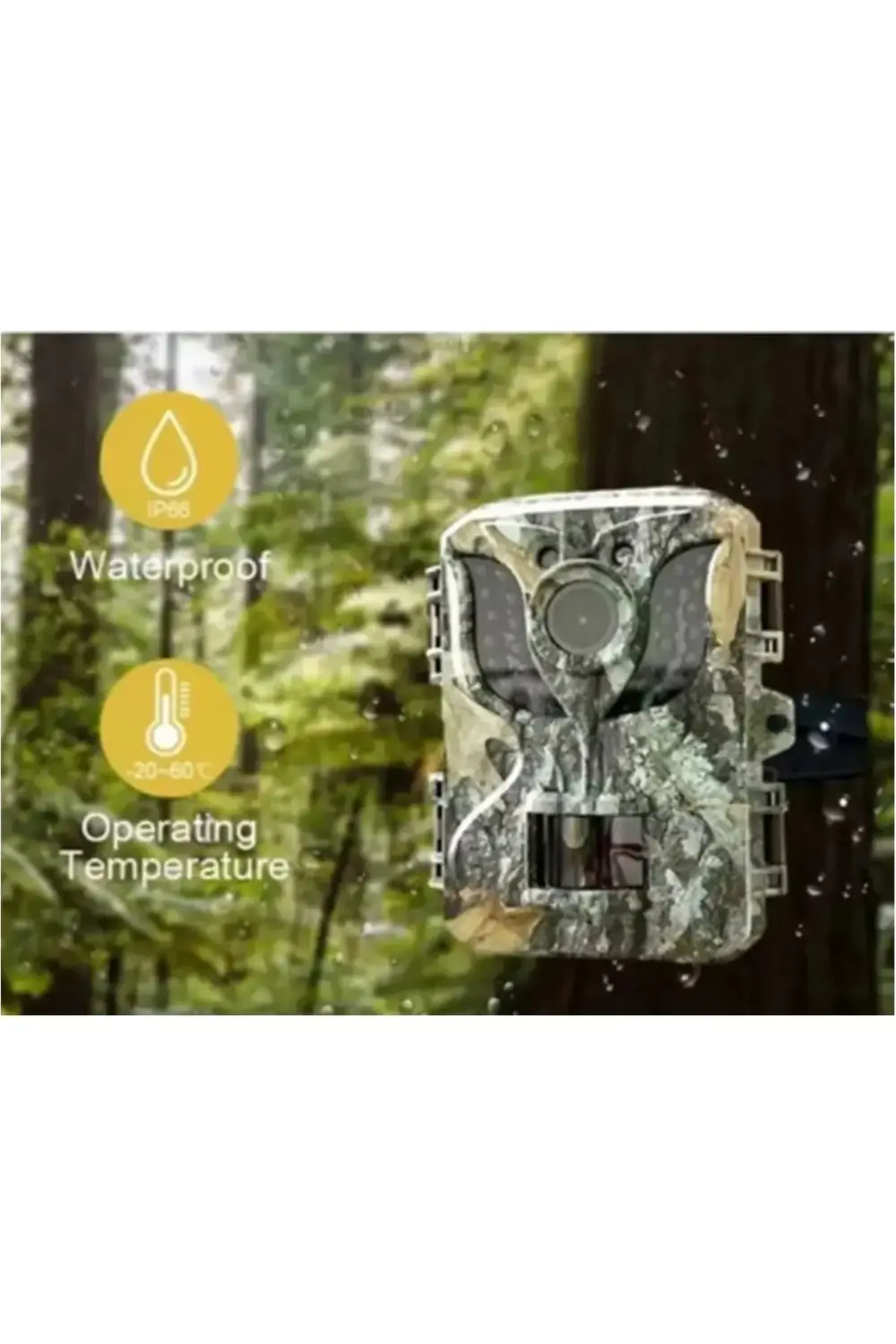 Fotokapan Kamera 16mp Full Hd 1080p Gece Görüşlü 2 Inç Lcd Ekran