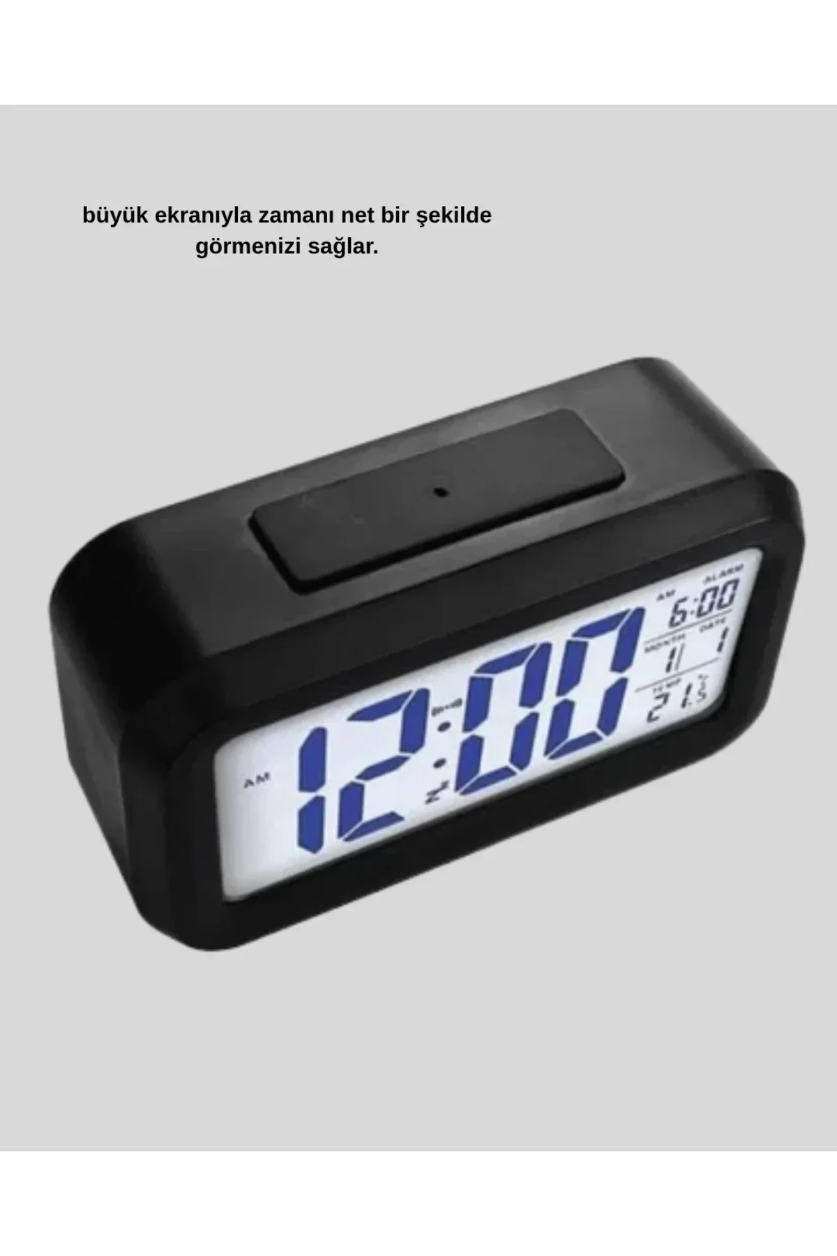 Fotoselli Dijital Masa Saati Aydınlatmalı Alarm ve Tarih Göstergeli Fotoselli Dijital Masa Saati Aydınlatmalı Alarm ve Tarih Göstergeli