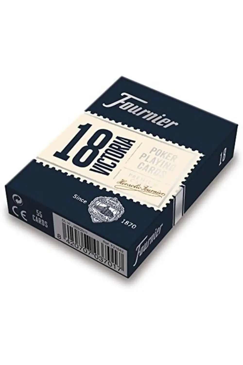 Fournier Poker Oyun Kartları Nº 18, Standart Endeks, Kırmızı / Ma