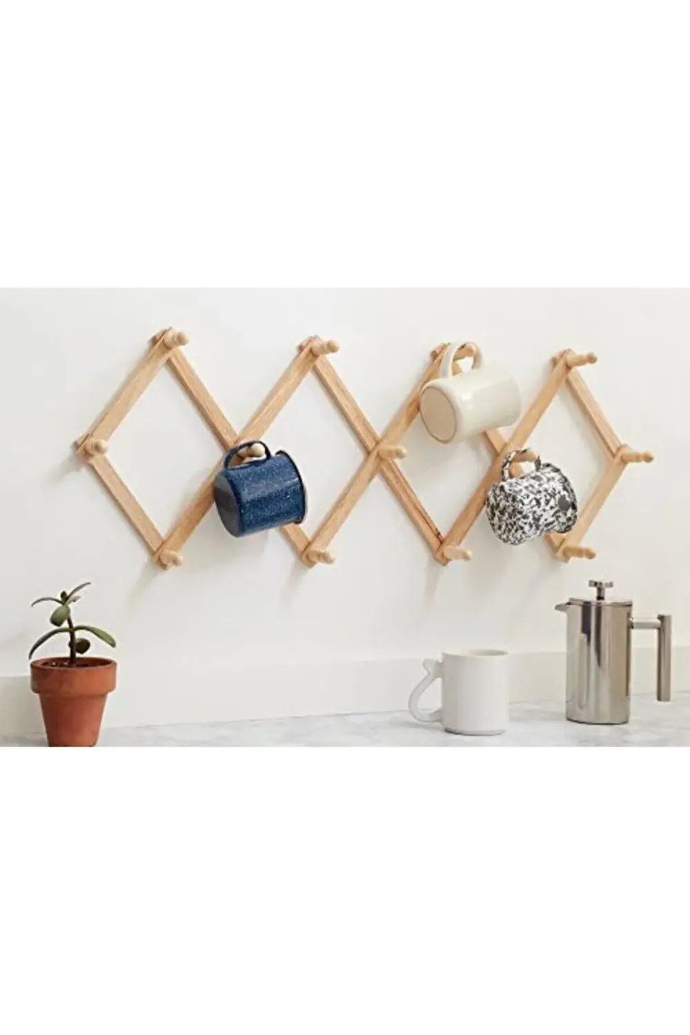 Fox Run Expandable Coffee Mug Rack Tea Cup Holder Kitchen Organiz