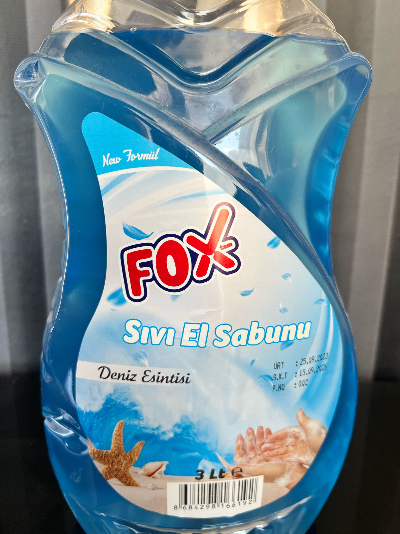 Foxtem Fox Sivi El Sabunu Deniz Esintisi Kokulu 3L