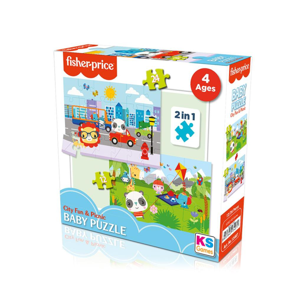 Just Cheap Store Fp 13407 Fisher Price Baby Puzzle City Fun Picnic 2İn1