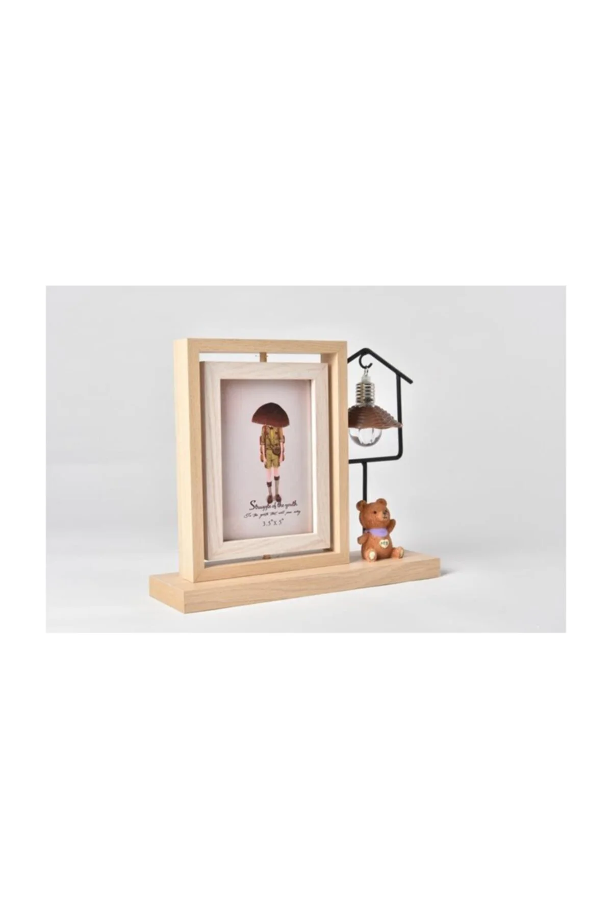 Frame Fotoğraf Çerçevesi Ahşap Lamba Model A 13*18 Cm