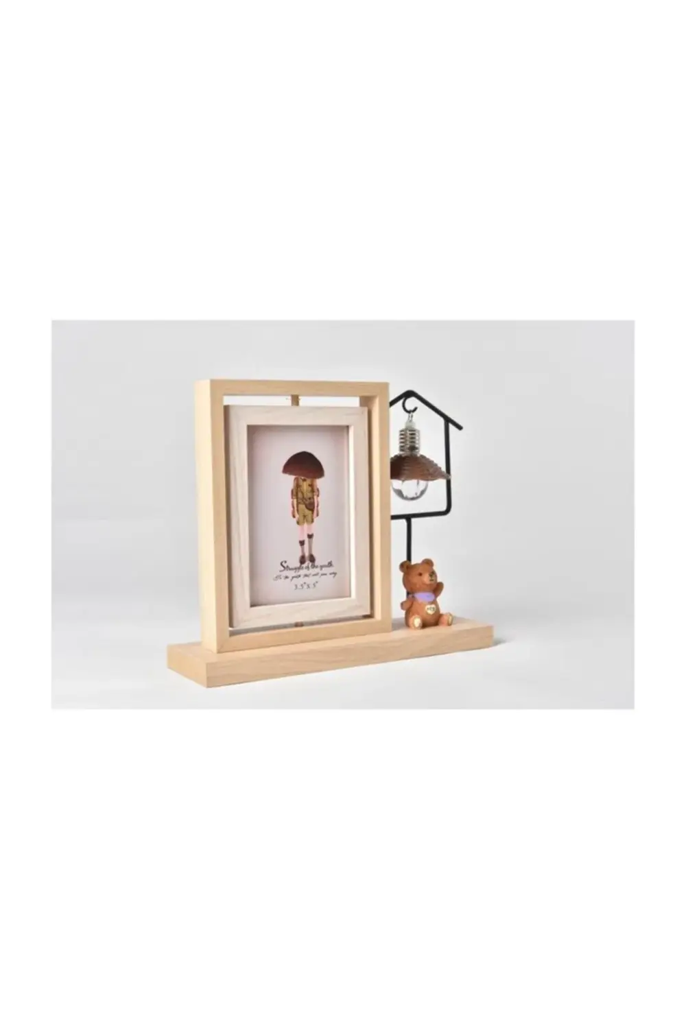 Frame Fotoğraf Çerçevesi Ahşap Lamba Model A 13*18 Cm