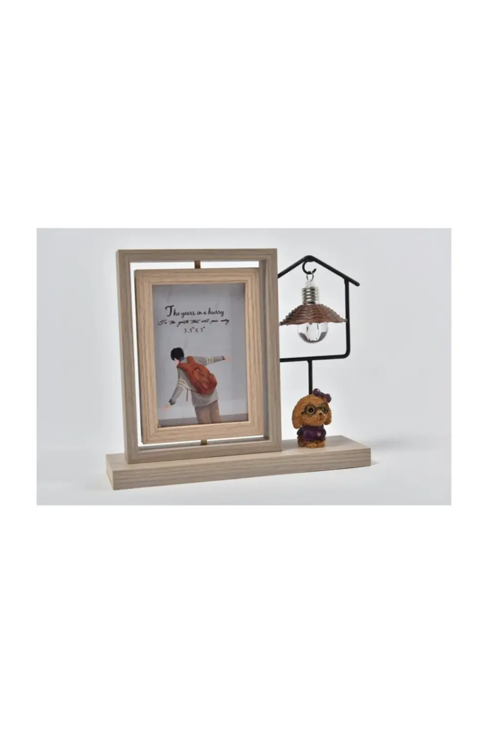 Frame Fotoğraf Çerçevesi Ahşap Lamba Model B 13*18 Cm