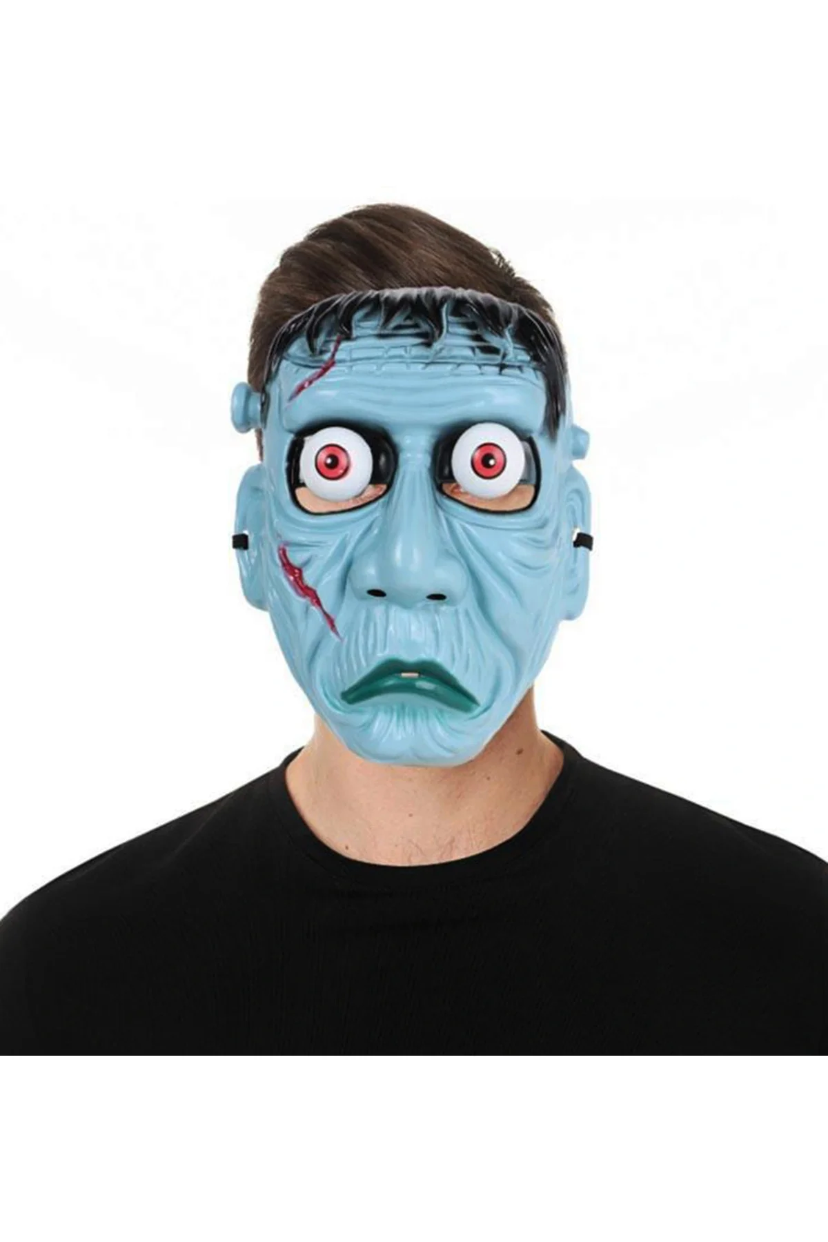 Frankenstein Temalı Sallanan Oynar Gözlü Maske - Görsel 4