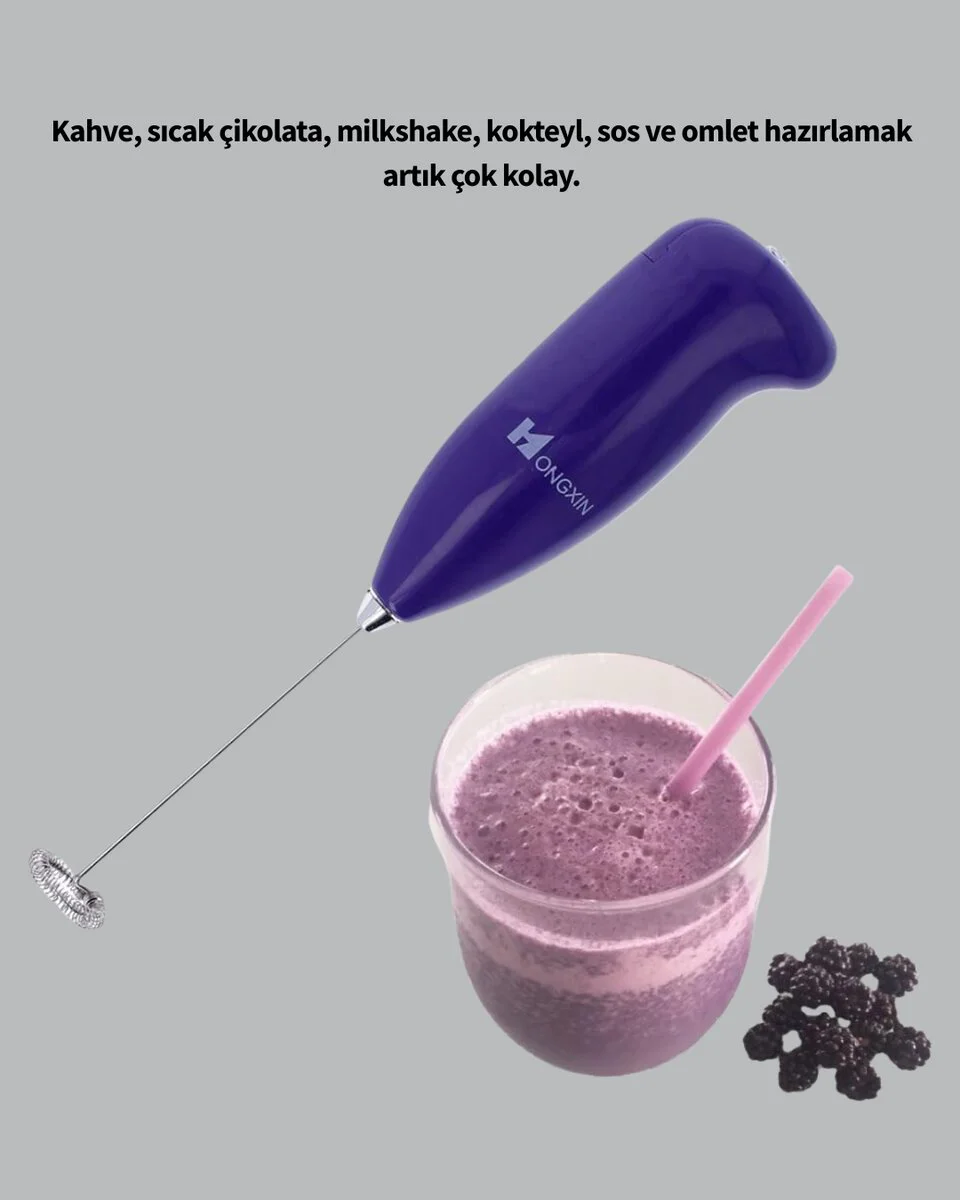 Frappe ve Cappuccino Maker – Taşınabilir Pilli Köpürtücü Mikser | Portatif Barista Çözümü