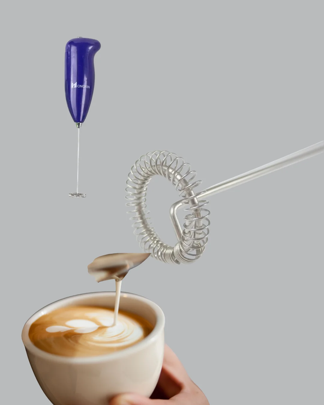 Frappe ve Cappuccino Maker – Taşınabilir Pilli Köpürtücü Mikser
