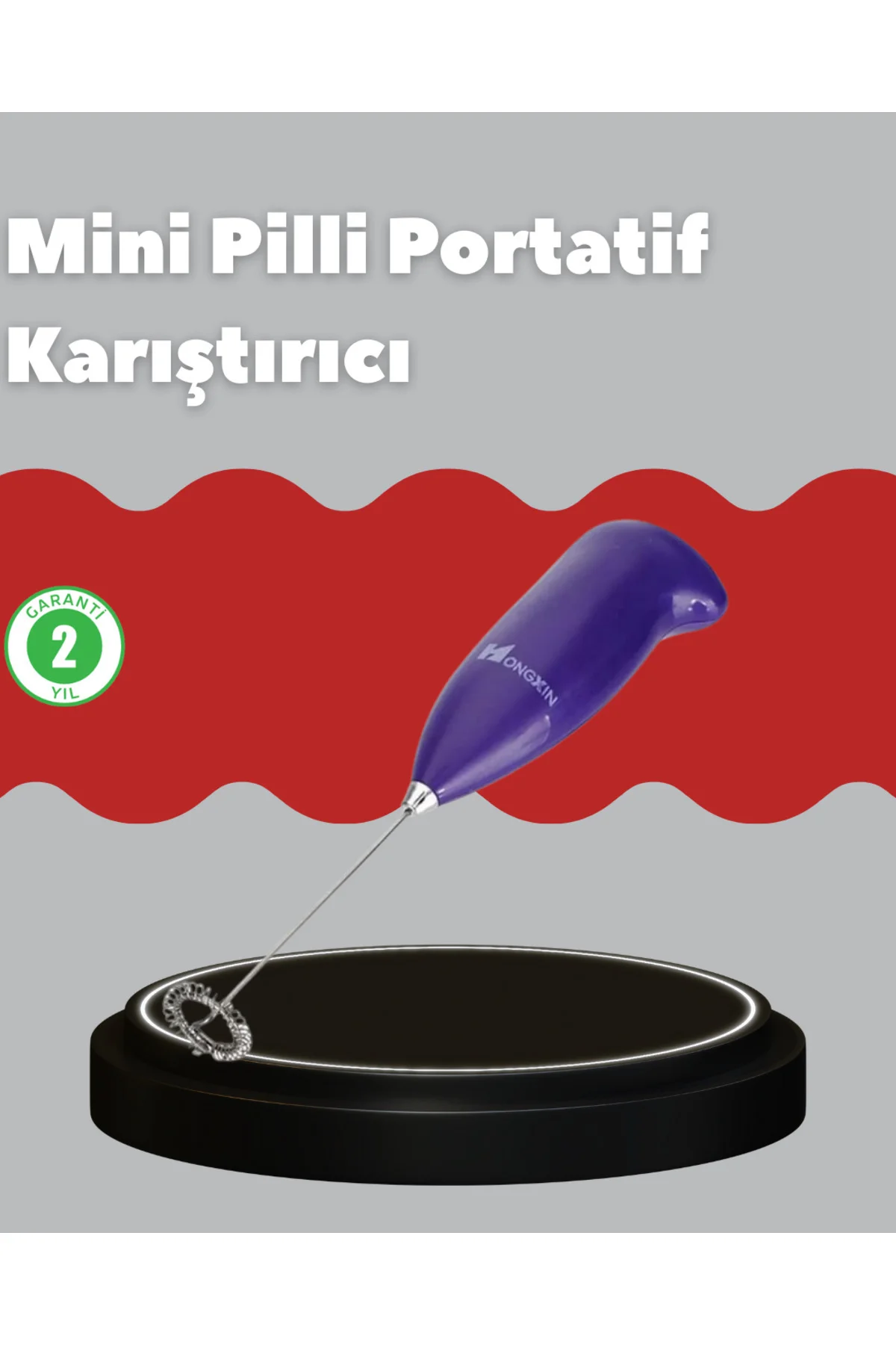 Frappe ve Cappuccino Maker – Taşınabilir Pilli Köpürtücü Mikser -