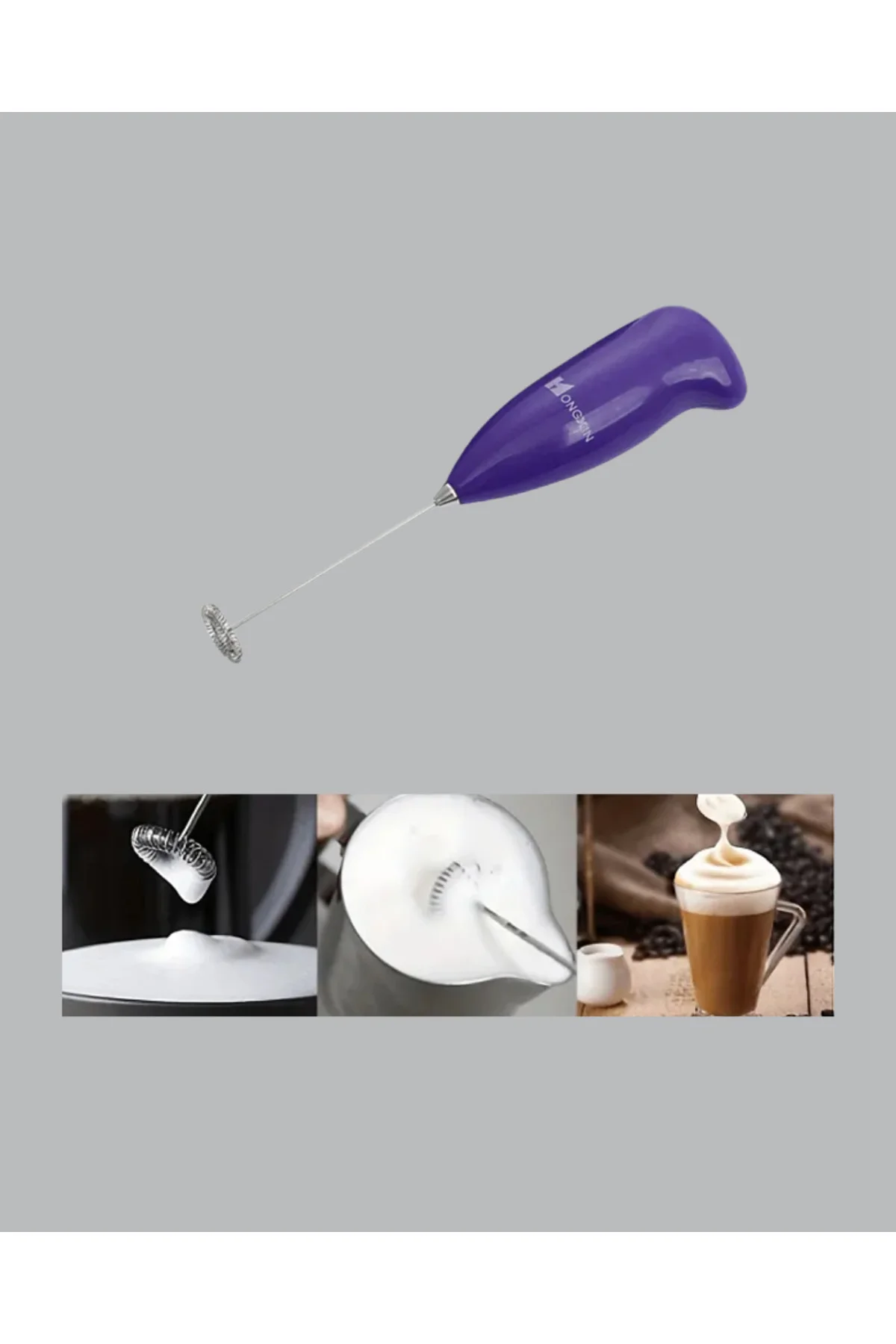 Frappe ve Cappuccino Maker – Taşınabilir Pilli Köpürtücü Mikser -