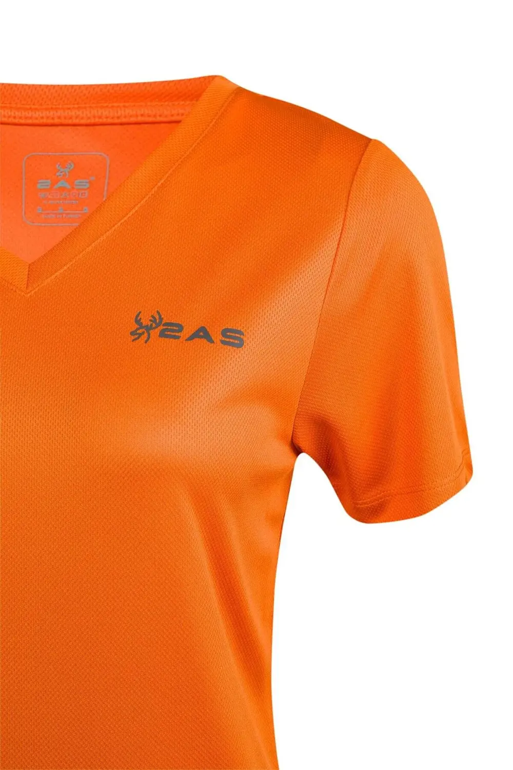 Freda V Yaka Kadın Tişört Turuncu