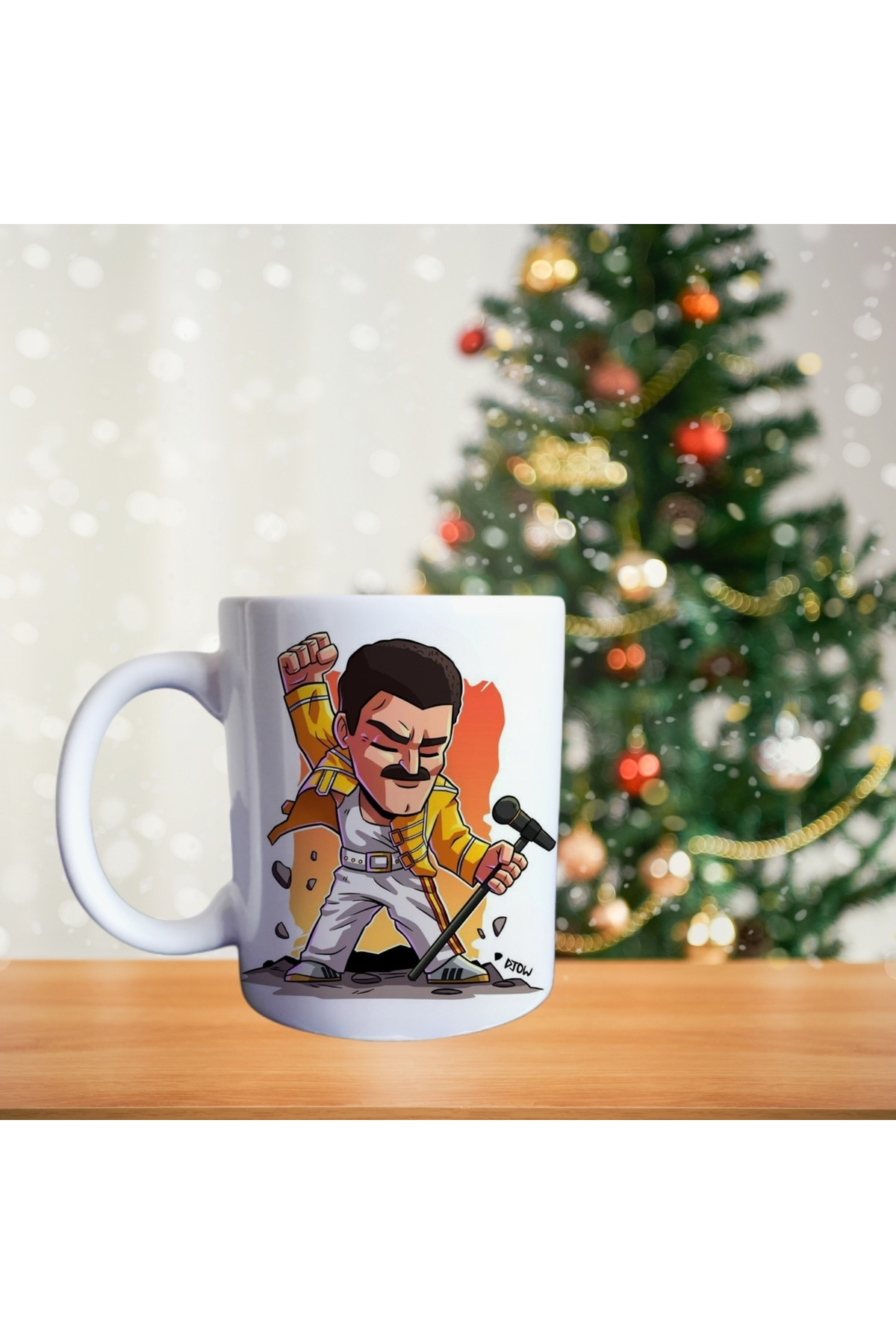 Freddie Mercury - Müziğin Kralı - Ünlü Sanatçı Porselen Kupa