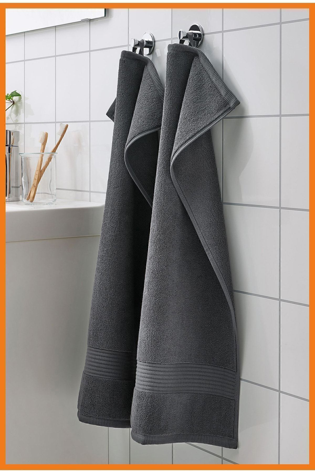 Alony Home Fredriksjön El Havlusu 40 X 70 Cm %100 Pamuk Koyu Gri