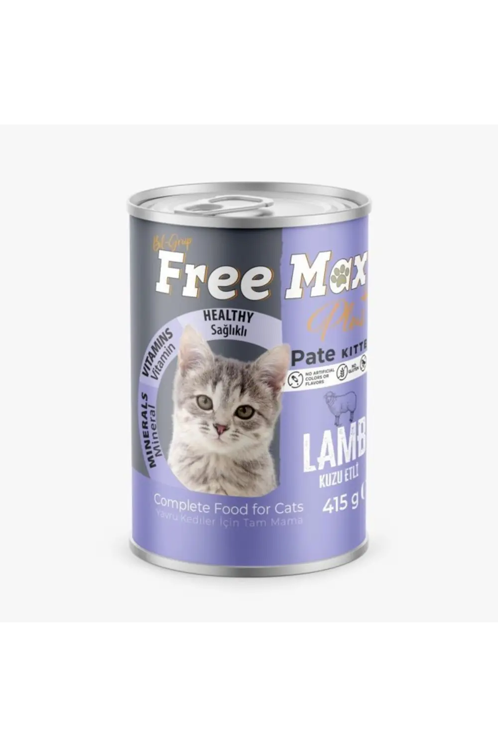 Free Max Kuzulu Kitten Yavru Kedi Konservesi Pate 415 gr