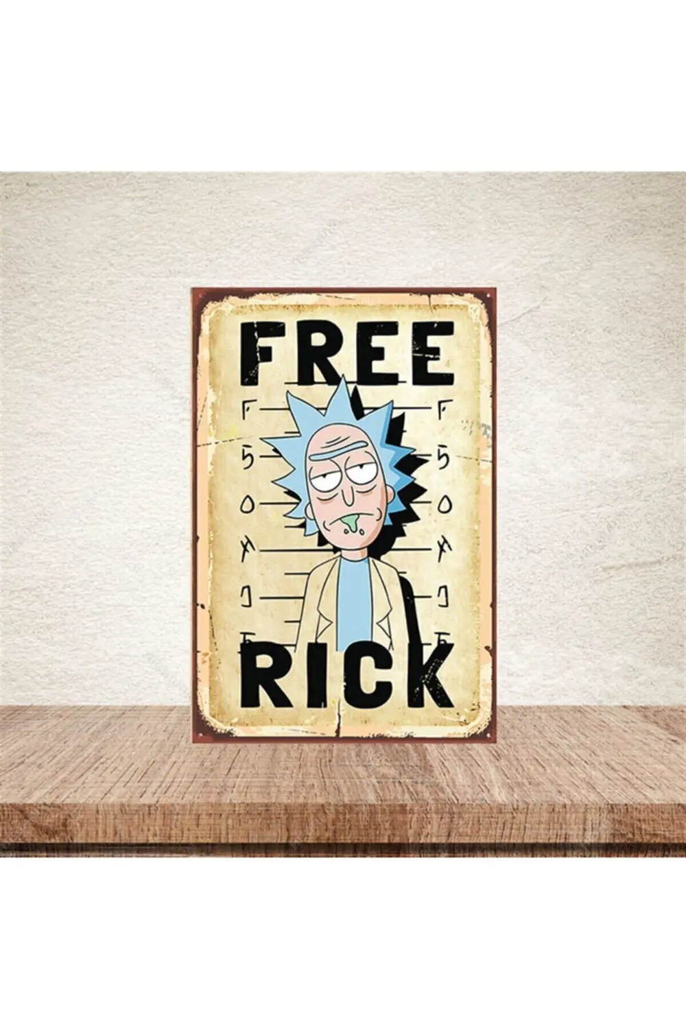 Free Rıck 20-30 cm Retro Ahşap Poster
