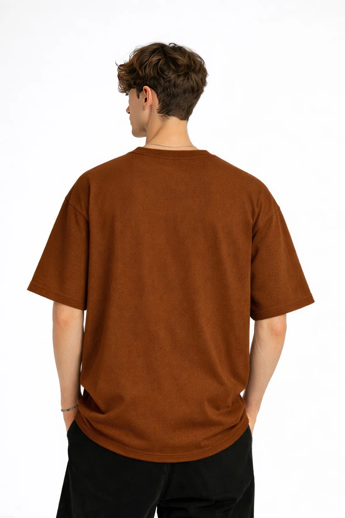 Freedom - Oversize Erkek Tişört KAHVE - KAHVE - XL - Görsel 5