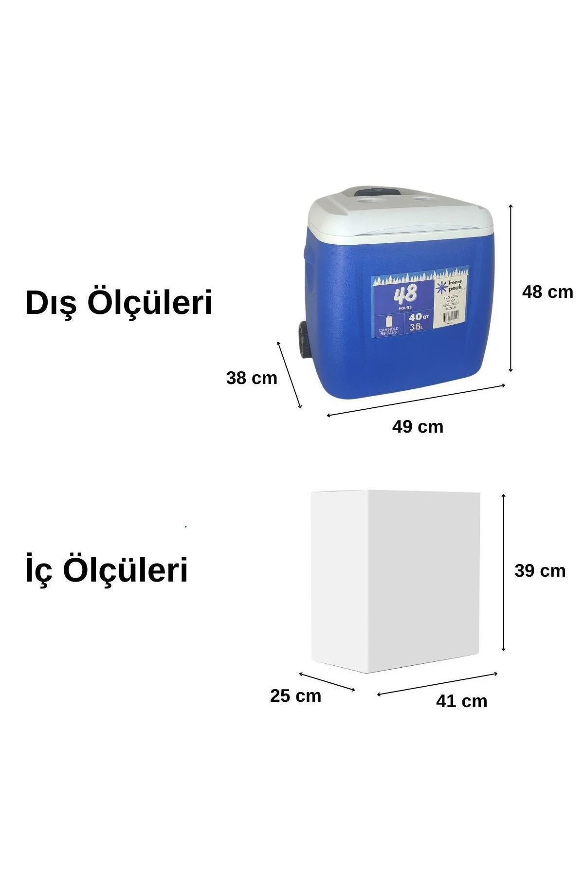 Freeze Peak Eco Cool 40 QT Soğutucu Buzluk 38 Litre