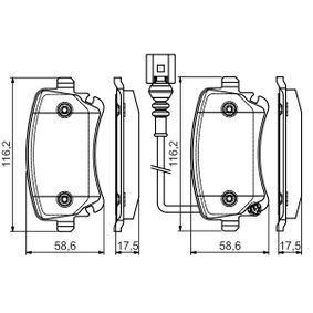 Fren Balata Seti (Arka)(BOSCH)(0986495094)(VW Transporter T5 T6, 