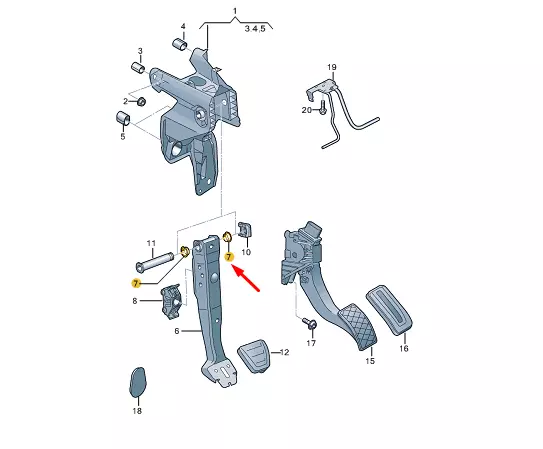 Fren Pedalı Oringi (VW)(5Q0721153C)
