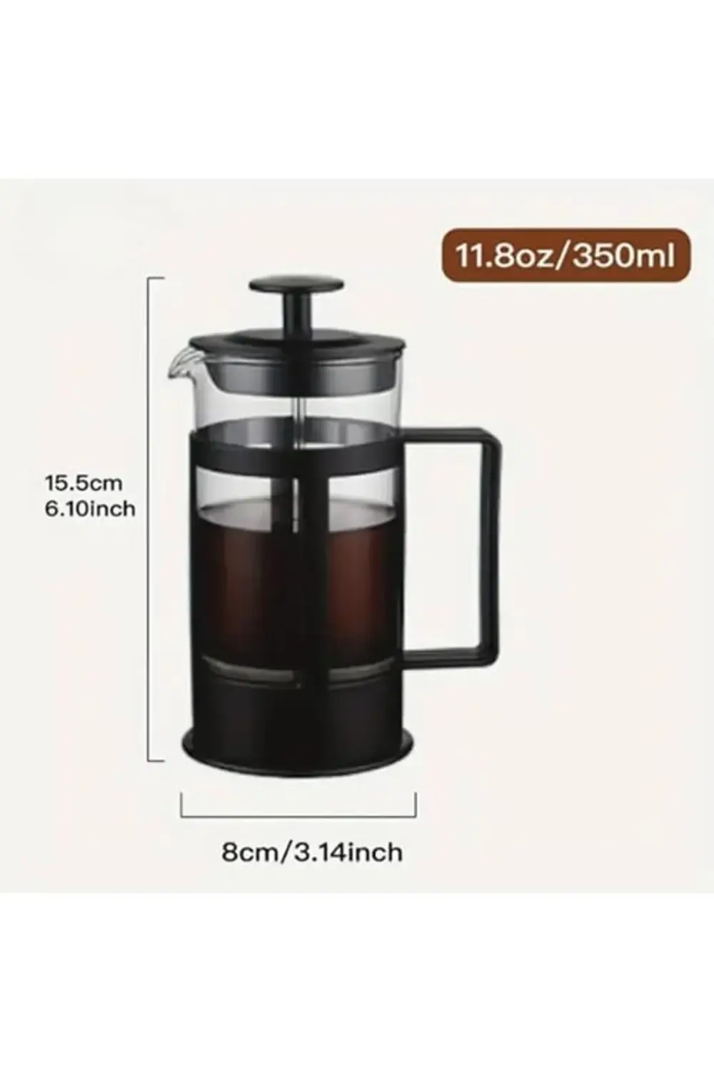 French Bitki Çayı, Kahve Pressi Plastik 350 ml 395519