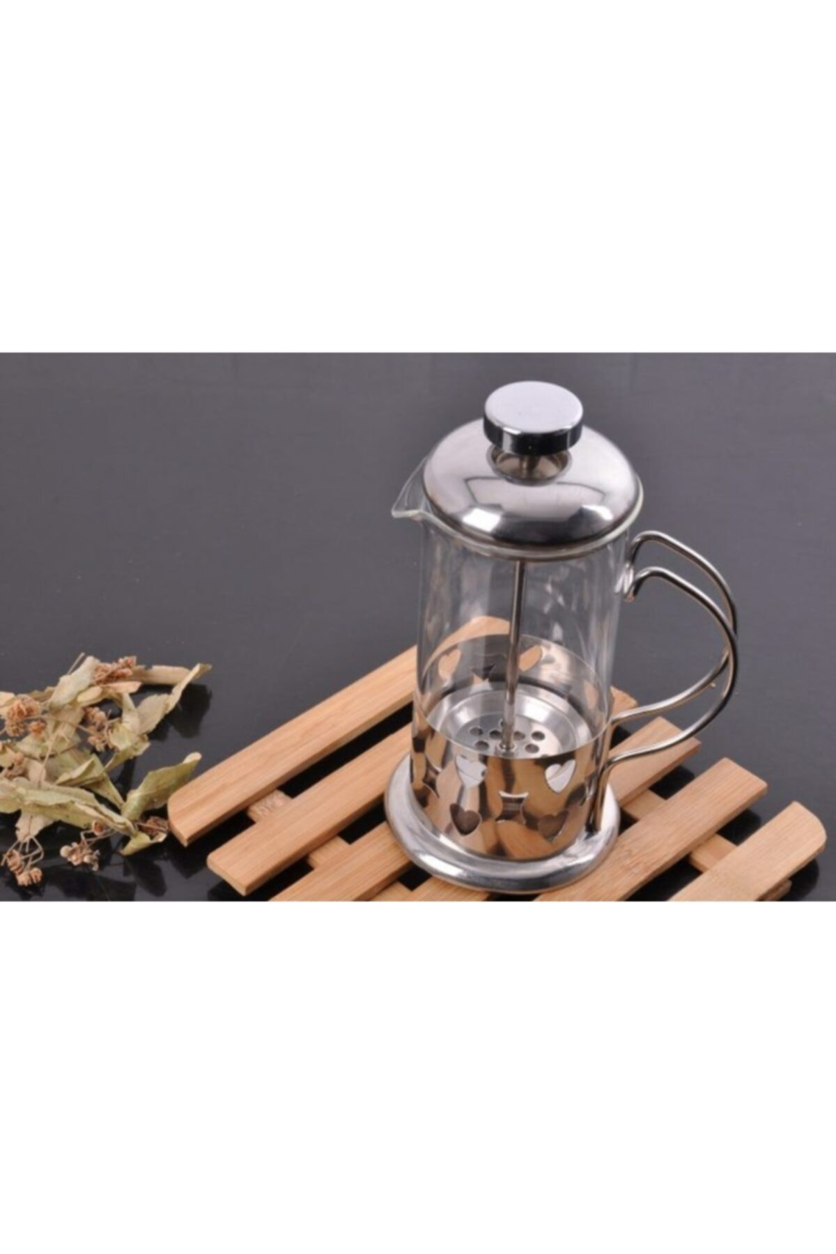 Ms Morry French Press Bitki Çayı Bardağı 600 Ml Filtre Kahve Demlik 2 Adet