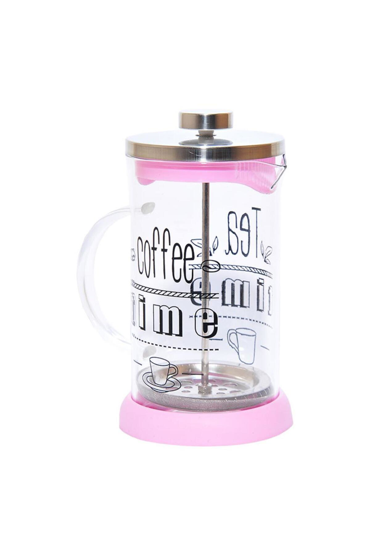 Yitian French Press Bitki Çayı Demliği Pembe 600Ml
