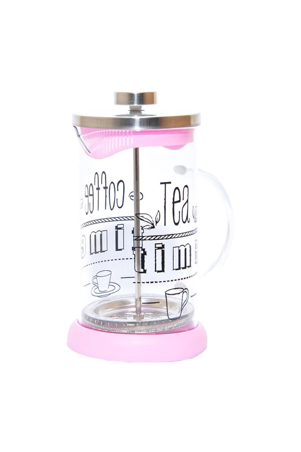 Yitian French Press Bitki Çayı Demliği Pembe 600Ml