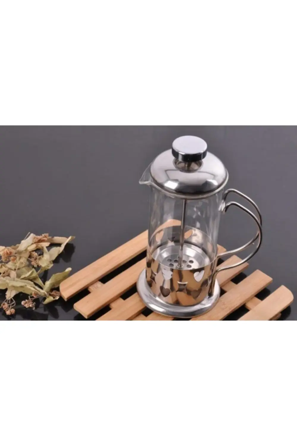 French Press Bitki Çayı Bardağı 600 ml Filtre Kahve Demlik 2 Adet