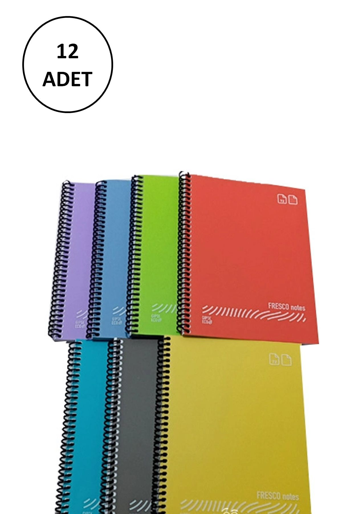Just Cheap Store Fresco Spiralli Plastik Kapak Defter A4 80 Yaprak Çizgili Gp.3-48