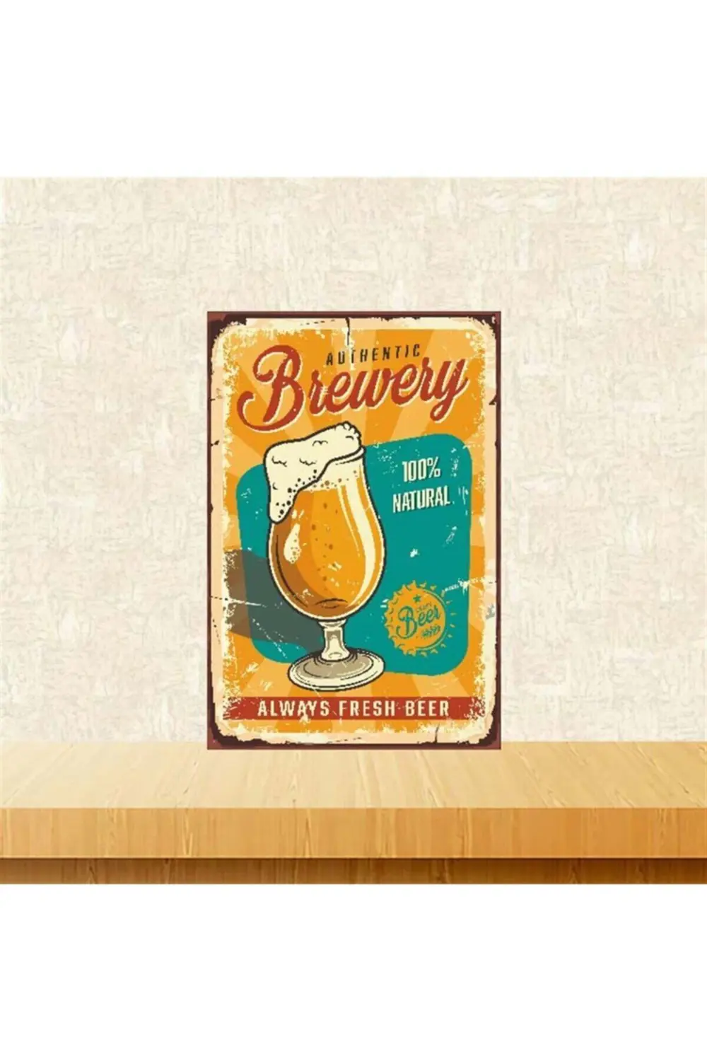 Fresh Beer 20-30 Cm Retro Ahşap Poster Tkfx4022