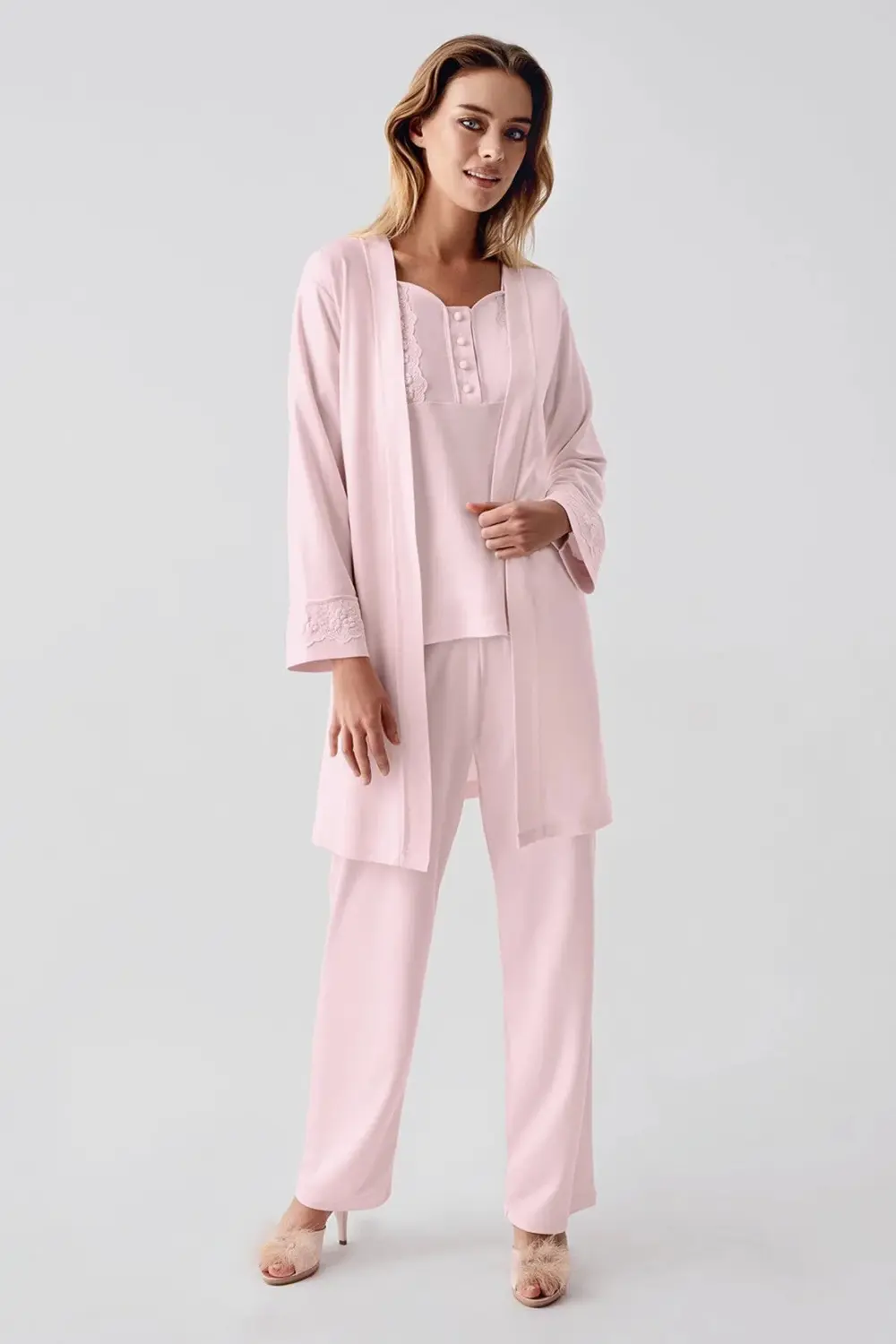 Freshness 321 Kadın Sabahlıklı Pijama Takımı