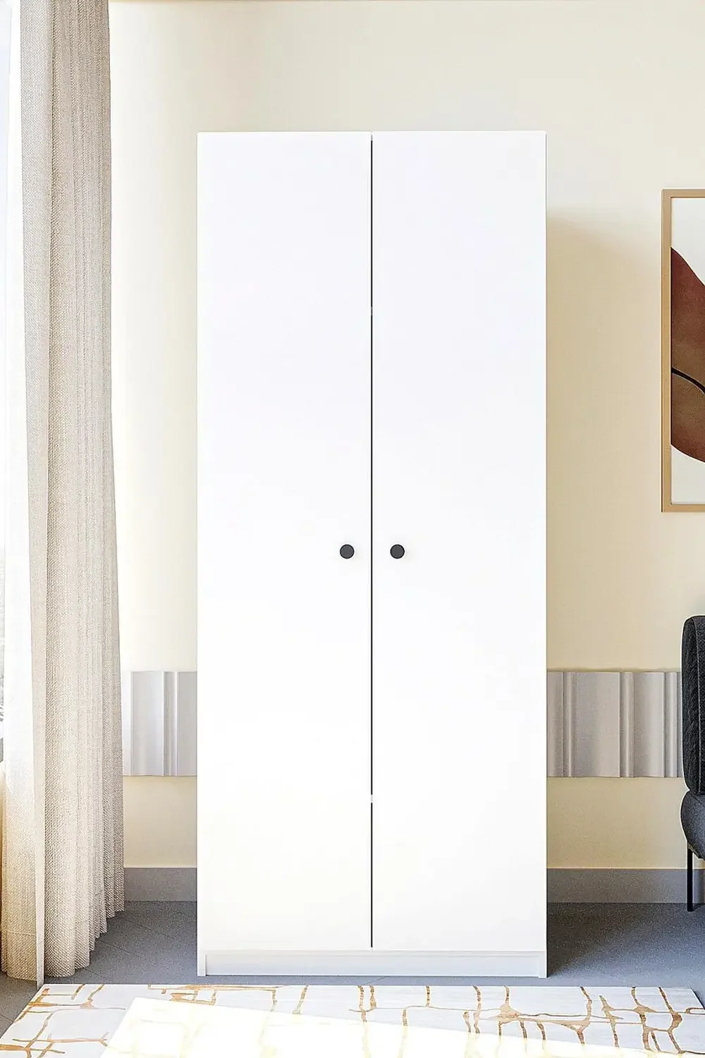 Frezya 2 Kapaklı Elbise Dolabı-2 Kapılı Gardırop Frezya 2 Kapaklı Elbise Dolabı-2 Kapılı Gardırop