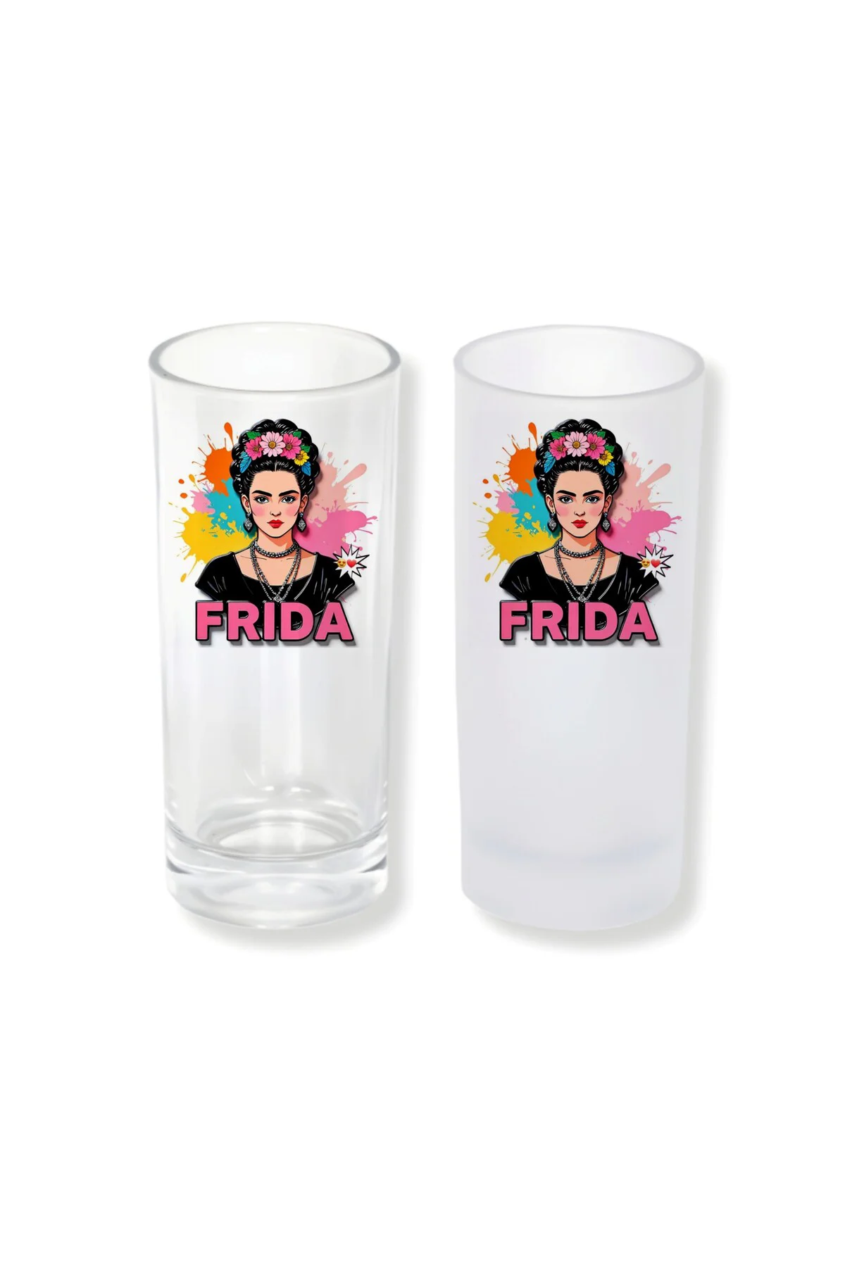 Frida Kahlo Buzlu / Buzsuz Seçenekli Rakı Bardağı – 1 Adet Şık Sunum Ba