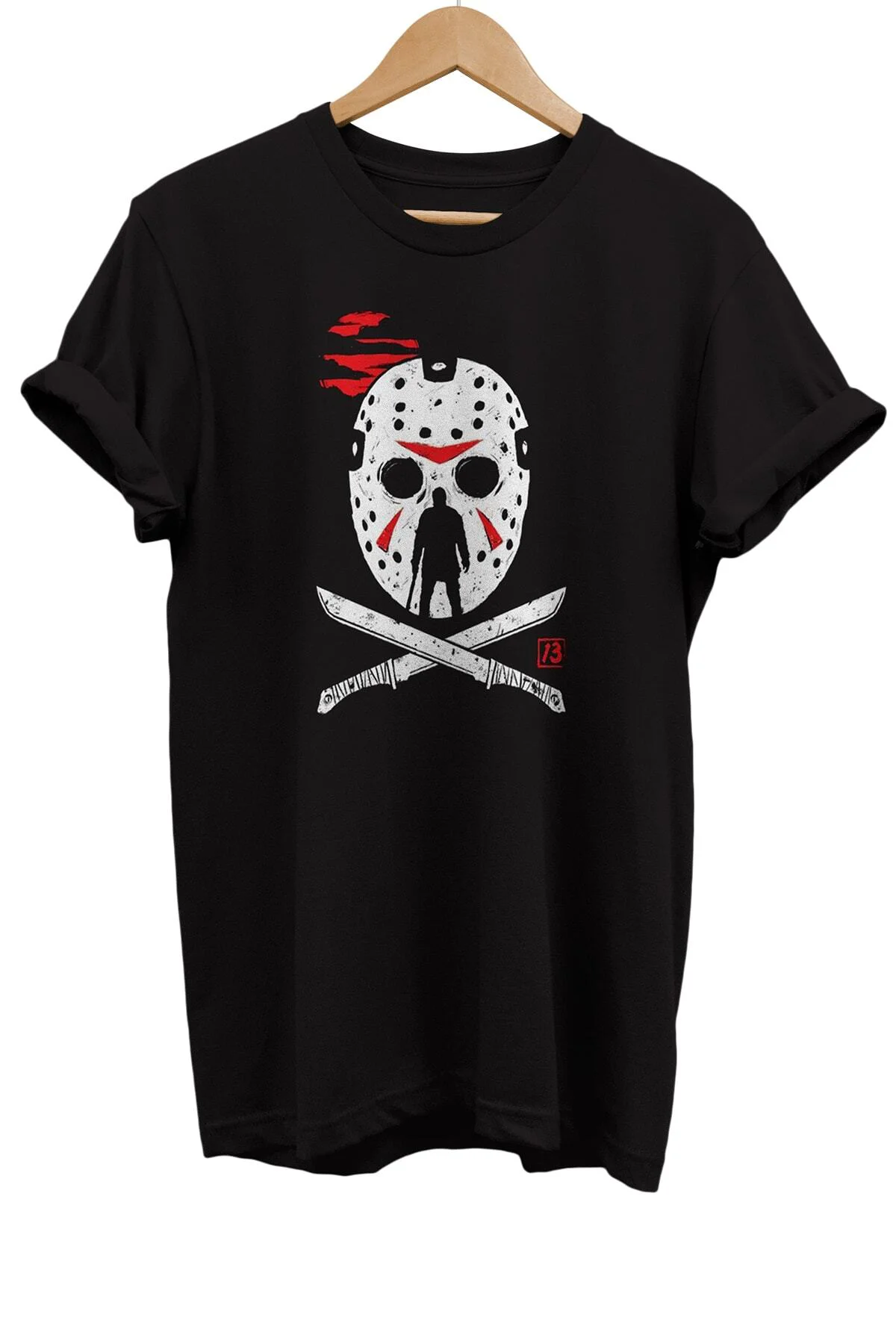 Friday The 13th Jason Baskılı %100 Pamuk Oversize T-shirt