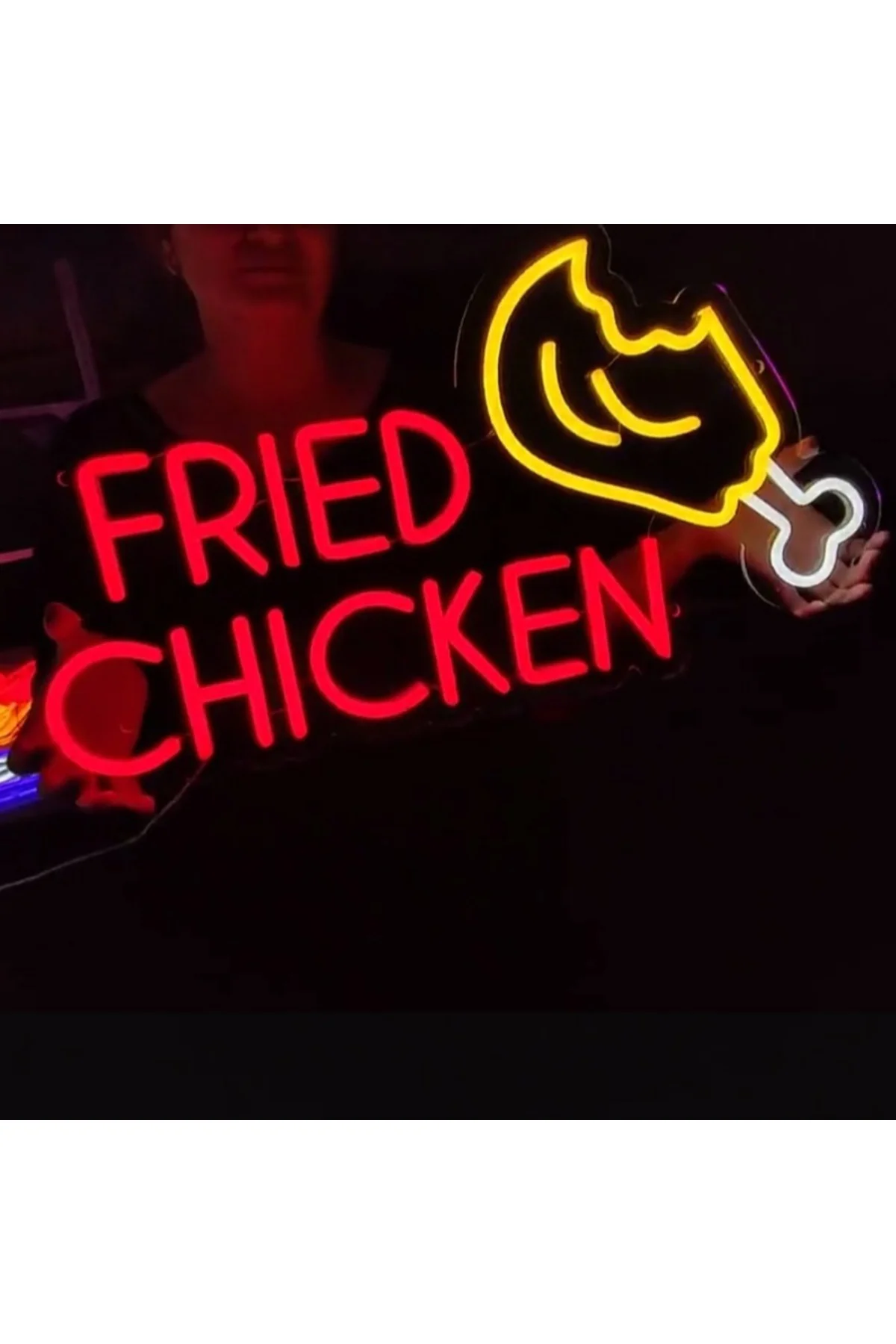 FRİED CHICKEN NEON LED TABELA