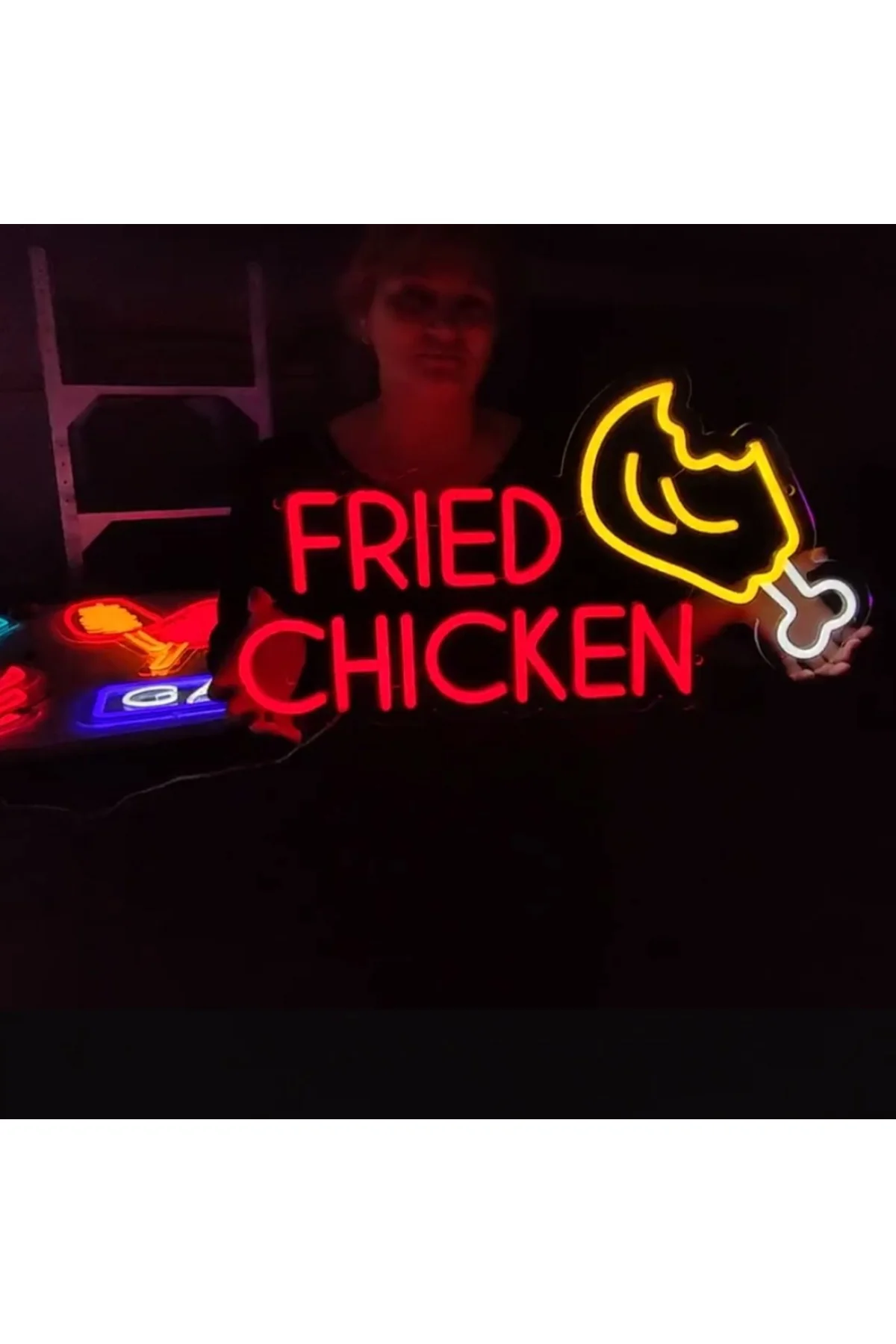 FRİED CHICKEN NEON LED TABELA