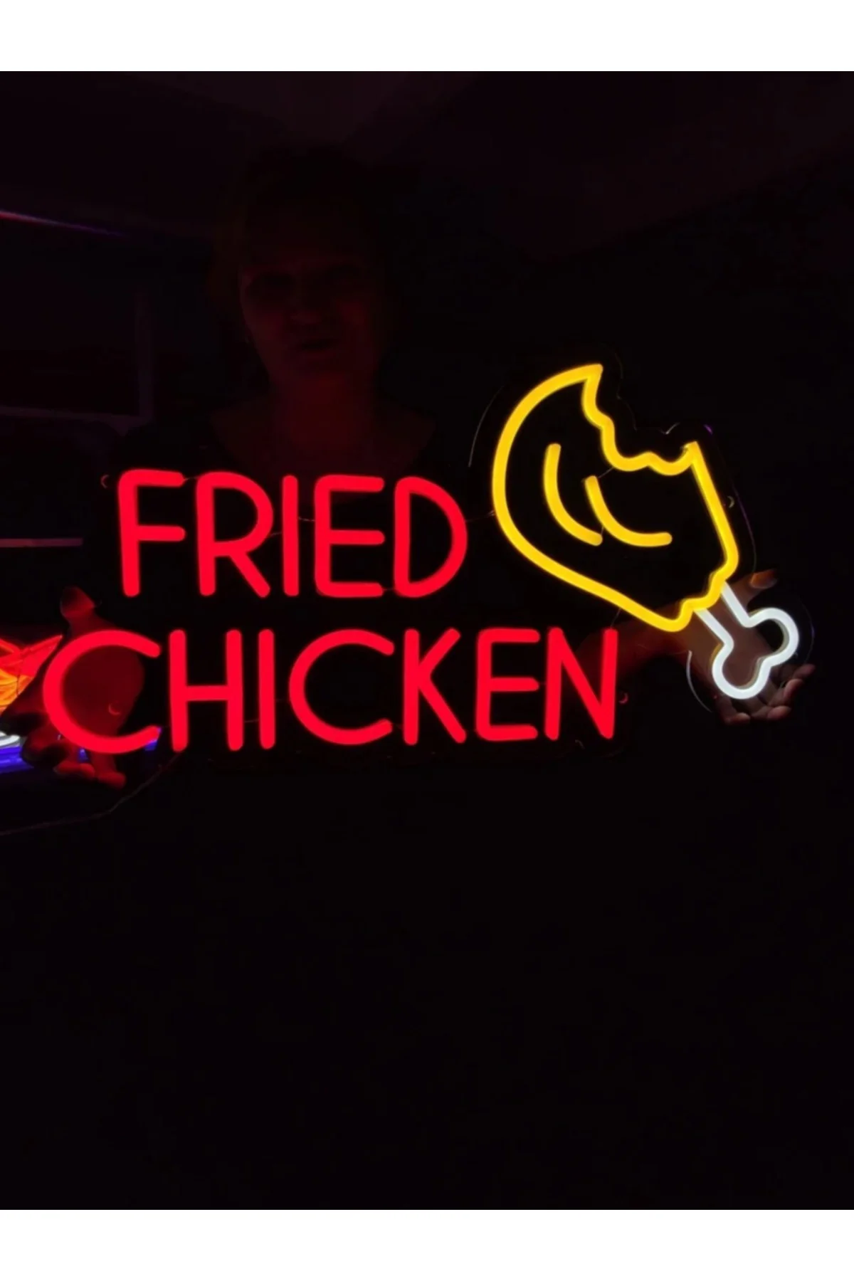FRİED CHICKEN NEON LED TABELA