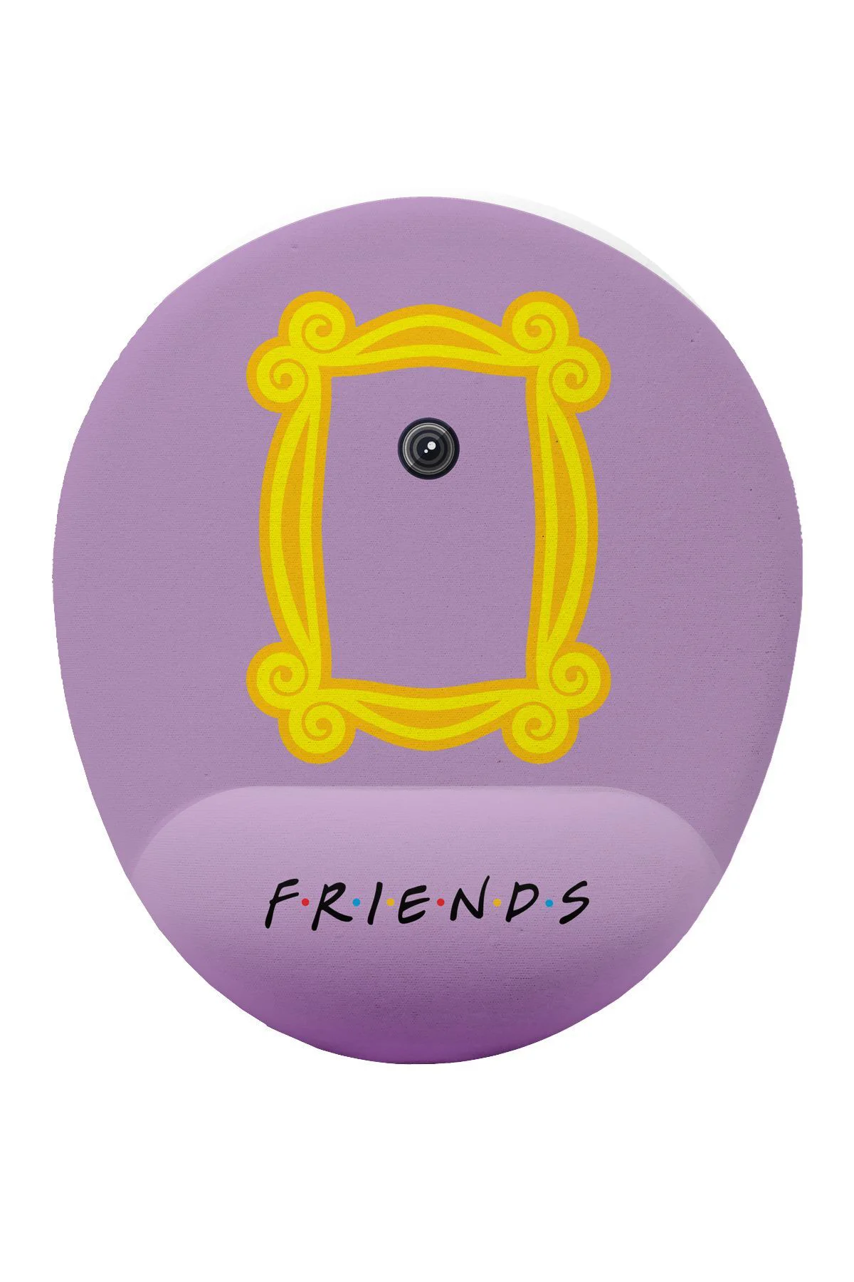 Friends Çerçeve Baskılı Bilek Destekli Mouse Pad Ergonomik Kaymaz Taban Mousepad Fare Altlığı