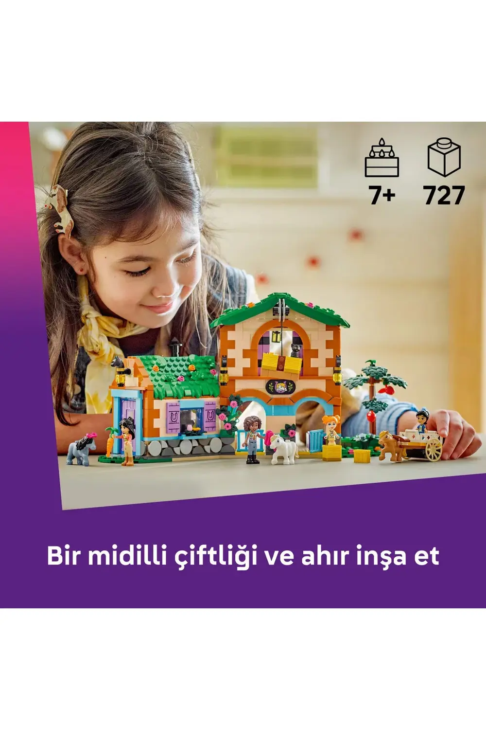 ® Friends Midilli Çiftliği ve Ahır 42654 - 7+ Çocuklar için Yarat