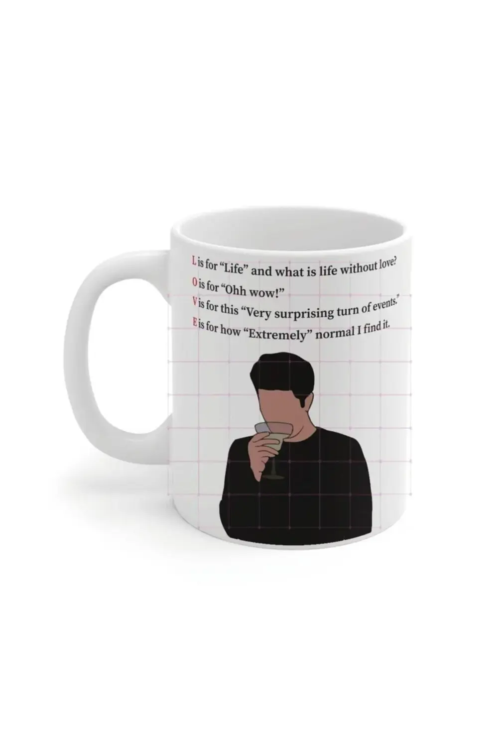 Friends Ross L O V E Baskılı Kupa Bardak